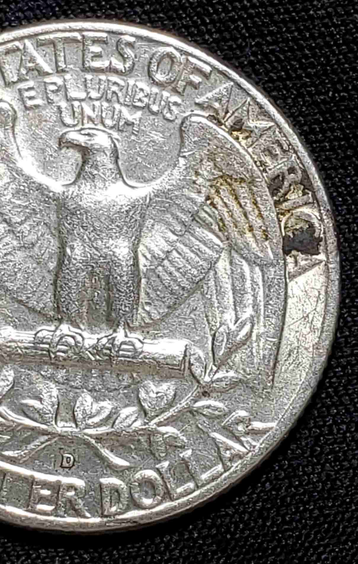 1964-D-Quarter...black-Ink-With-Raised-Letters-And-Numbers.